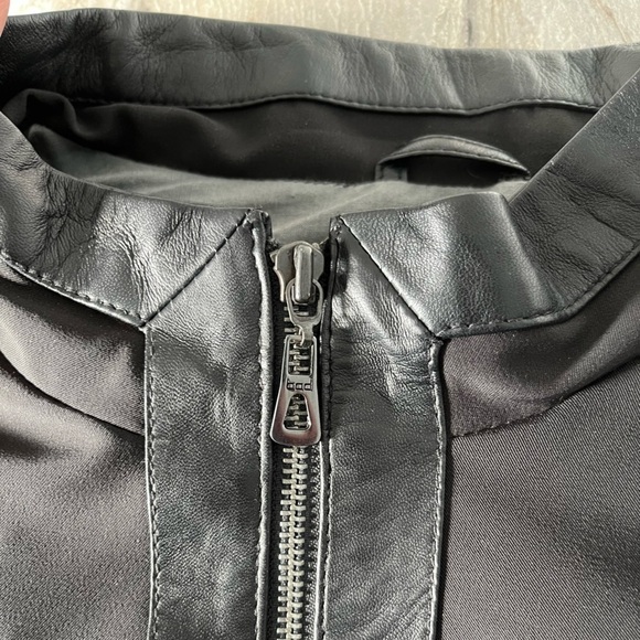 Bod & Christensen XXL Black Fall Jacket with Leather Trim - Picture 5 of 16